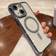 For iPhone 14 Diamond Gradient Plated MagSafe TPU Phone Case(Blue) - More iPhone Cases by PMC TechLife | Online Shopping South Africa | PMC TechLife
