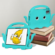 For Samsung Galaxy Tab S9 / S9 FE / S7 / S8 Octopus Style EVA Hybrid PC Shockproof Tablet Case with Strap(Glacial Green)