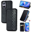 For Blackview A200 Pro Cubic Grid Pressed Magnetic Leather Phone Case(Black) - More Brand by PMC TechLife | Online Shopping South Africa | PMC TechLife