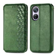 For Blackview A200 Pro Cubic Grid Pressed Magnetic Leather Phone Case(Green)