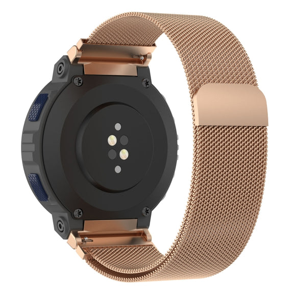 For Amazfit Active Edge A2212 Milan Magnetic Steel Mesh Watch Band(Rose Gold)