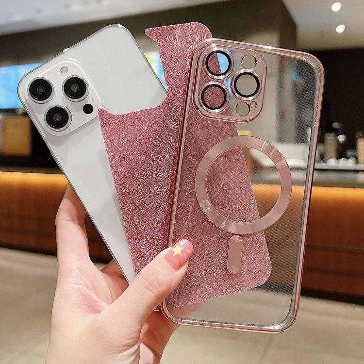 For iPhone 13 Pro Max MagSafe Glitter Electroplating TPU Phone Case(Green)