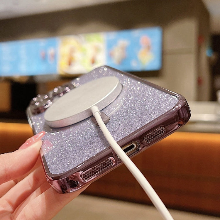 For iPhone 11 MagSafe Glitter Electroplating TPU Phone Case(Silver)