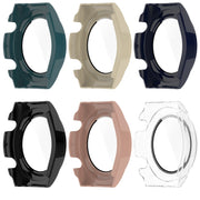 For Xiaomi Watch H1 PC + Tempered Film Integrated Watch Protective Case(Beige)