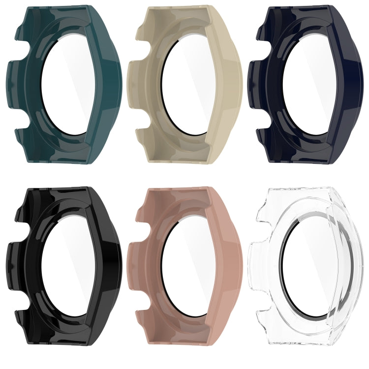 For Xiaomi Watch H1 PC + Tempered Film Integrated Watch Protective Case(Beige)