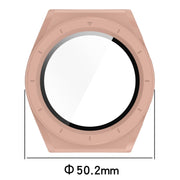 For Xiaomi Watch H1 PC + Tempered Film Integrated Watch Protective Case(Beige)