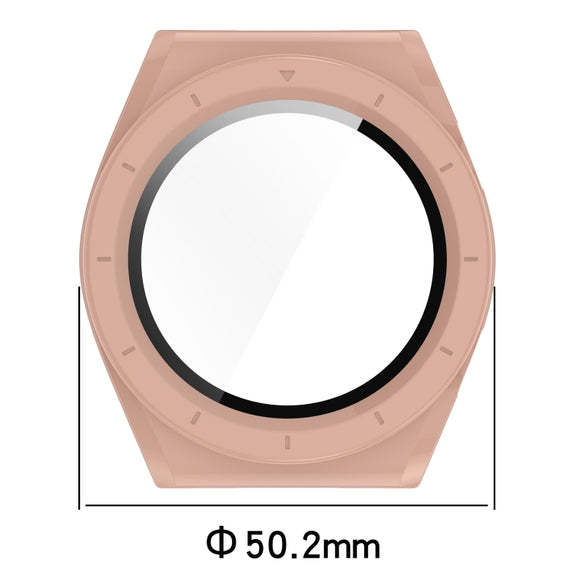 For Xiaomi Watch H1 PC + Tempered Film Integrated Watch Protective Case(Beige)