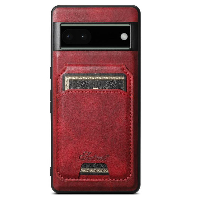 For Google Pixel 6 Pro Suteni H15 Oil Eax Leather Detachable Wallet Back Phone Case(Red)