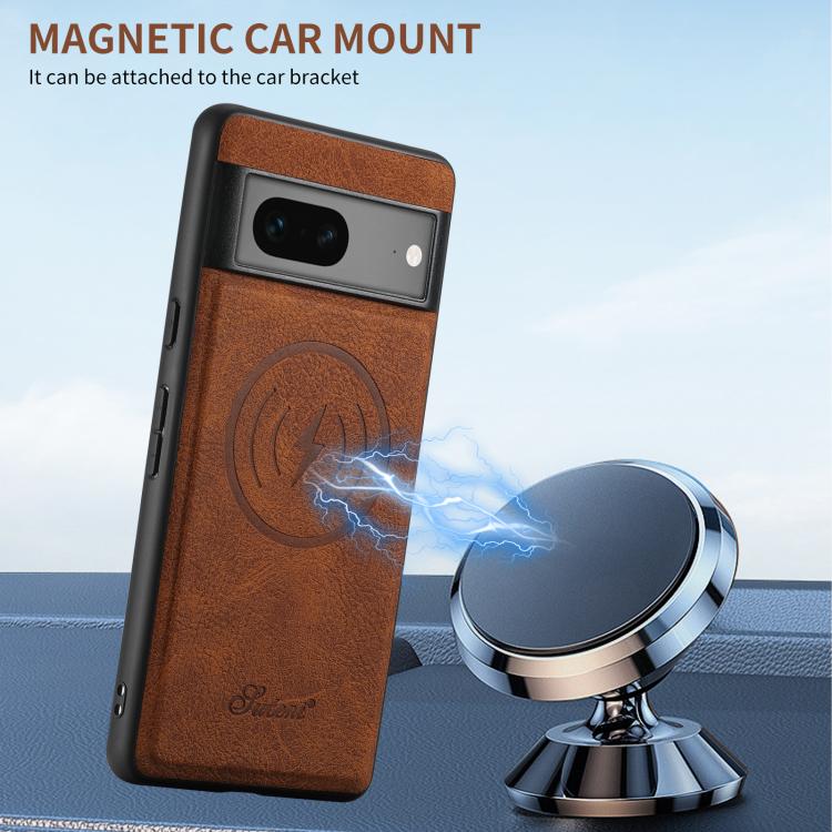 For Google Pixel 7 Pro Suteni H16 Litchi Texture Leather Detachable Wallet Back Phone Case(Black)