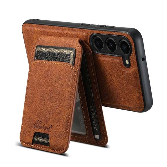 For Samsung Galaxy S24 5G Suteni H16 Litchi Texture Leather Detachable Wallet Back Phone Case(Blue)