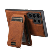For Samsung Galaxy S24 Ultra 5G Suteni H16 Litchi Texture Leather Detachable Wallet Back Phone Case(Khaki)