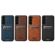 For Samsung Galaxy S24 5G Suteni H16 Litchi Texture Leather Detachable Wallet Back Phone Case(Blue)