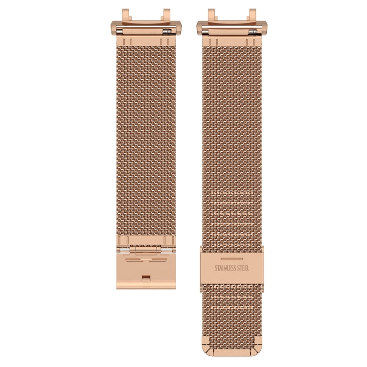 For Amazfit Active Edge A2212 Milan Mesh Single Buckle Watch Band(Rose Gold)