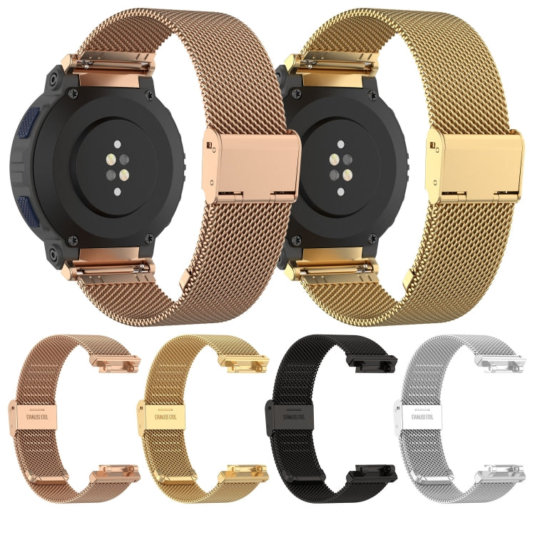 For Amazfit Active Edge A2212 Milan Mesh Single Buckle Watch Band(Gold)
