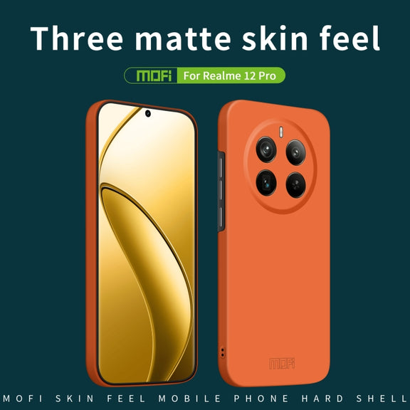 For Realme 12 Pro / 12 Pro+ MOFI Qin Series Skin Feel All-inclusive PC Phone Case(Green)