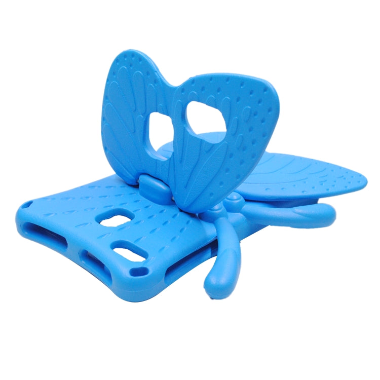For Samsung Galaxy Tab A9 8.7 X110/X115 Butterfly Bracket Kids EVA Shockproof Tablet Case(Blue)