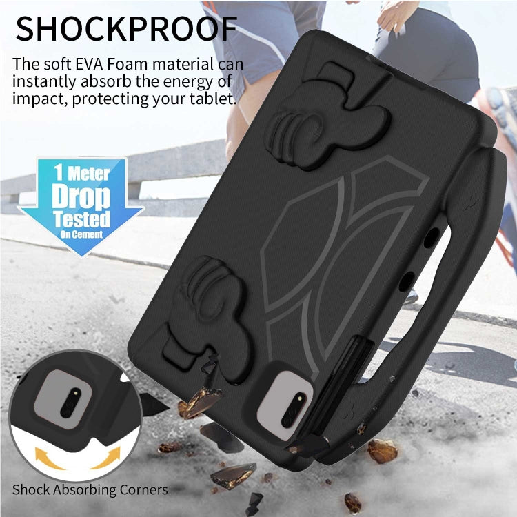For Samsung Galaxy Tab S9 FE 11.0 2023 Thumb Bracket EVA Shockproof Tablet Case(Black)