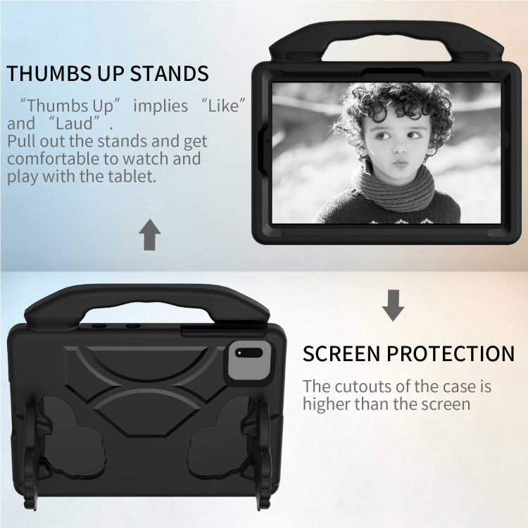 For Samsung Galaxy Tab S9 FE 11.0 2023 Thumb Bracket EVA Shockproof Tablet Case(Black)