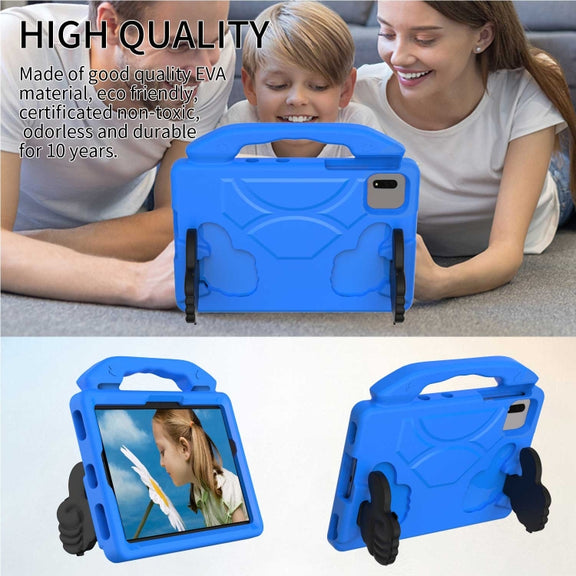 For Samsung Galaxy Tab S9 FE 11.0 2023 Thumb Bracket EVA Shockproof Tablet Case(Blue)