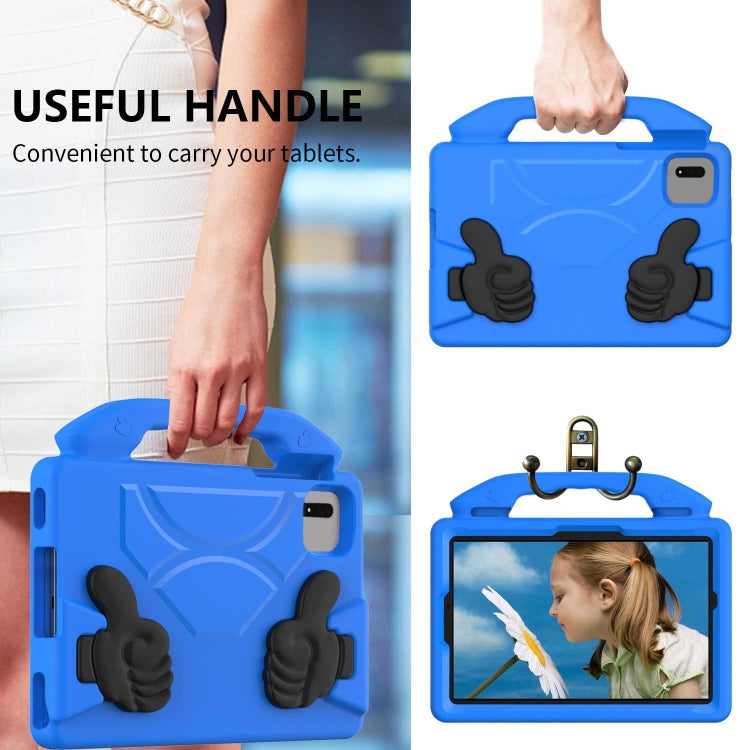 For Samsung Galaxy Tab S9 FE 11.0 2023 Thumb Bracket EVA Shockproof Tablet Case(Blue)