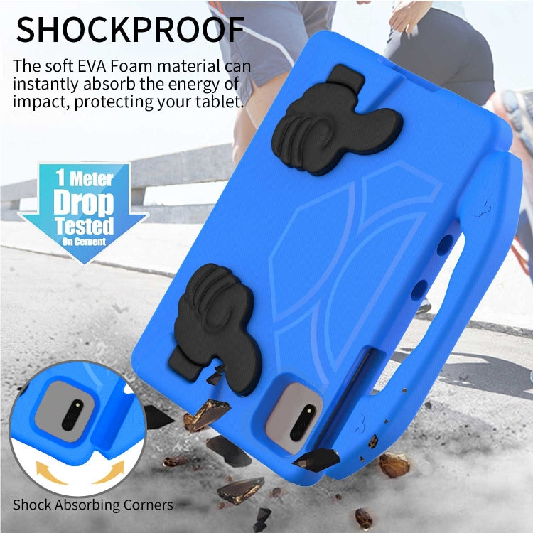 For Samsung Galaxy Tab S9 FE 11.0 2023 Thumb Bracket EVA Shockproof Tablet Case(Blue)