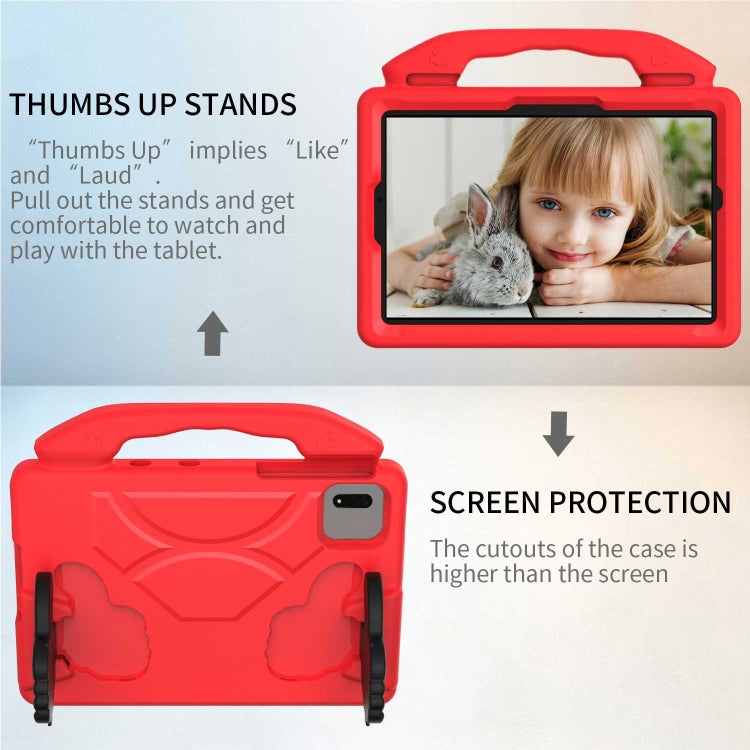 For Samsung Galaxy Tab S9 FE 11.0 2023 Thumb Bracket EVA Shockproof Tablet Case(Red)