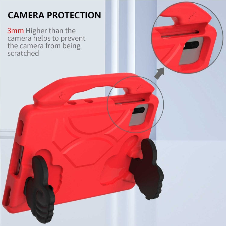For Samsung Galaxy Tab S9 FE 11.0 2023 Thumb Bracket EVA Shockproof Tablet Case(Red)