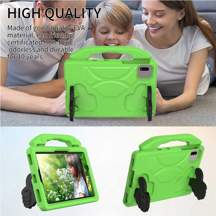 For Samsung Galaxy Tab S9 FE 11.0 2023 Thumb Bracket EVA Shockproof Tablet Case(Green)