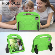 For Samsung Galaxy Tab S9 FE 11.0 2023 Thumb Bracket EVA Shockproof Tablet Case(Green)