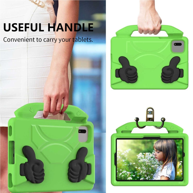 For Samsung Galaxy Tab S9 FE 11.0 2023 Thumb Bracket EVA Shockproof Tablet Case(Green)