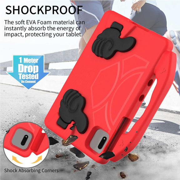 For Samsung Galaxy TAB S9 11 X710 2023 Thumb Bracket EVA Shockproof Tablet Case(Red)