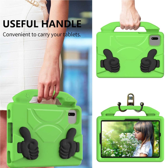 For Samsung Galaxy TAB S9 11 X710 2023 Thumb Bracket EVA Shockproof Tablet Case(Green)