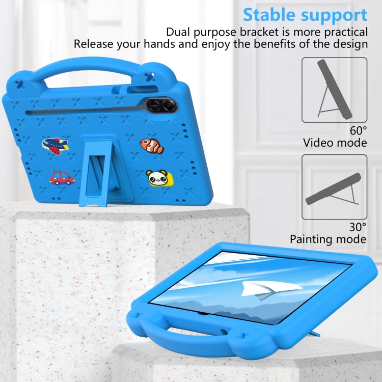 For Honor Pad X9 / X9 2024 Handle Kickstand Children EVA Shockproof Tablet Case(Sky Blue)