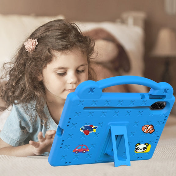 For Honor Pad X9 / X9 2024 Handle Kickstand Children EVA Shockproof Tablet Case(Sky Blue)