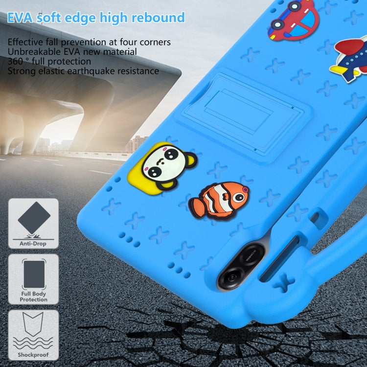 For Honor Pad X9 / X9 2024 Handle Kickstand Children EVA Shockproof Tablet Case(Sky Blue)