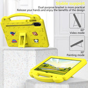 For Honor Pad X9 / X9 2024 Handle Kickstand Children EVA Shockproof Tablet Case(Yellow)