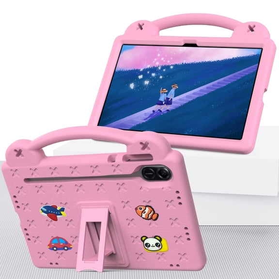 For Honor X8 Pro 11.5 Handle Kickstand Children EVA Shockproof Tablet Case(Pink)