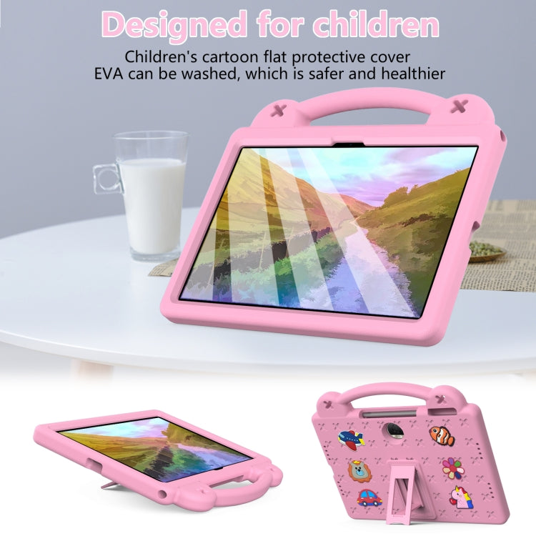 For Honor Pad 9 2023 12.1 Handle Kickstand Children EVA Shockproof Tablet Case(Pink)