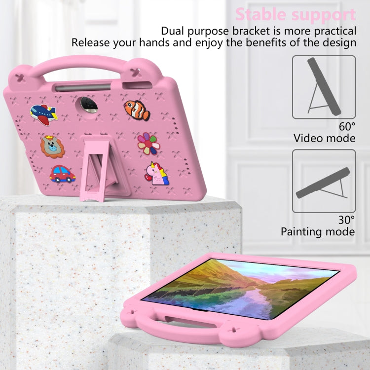 For Honor Pad 9 2023 12.1 Handle Kickstand Children EVA Shockproof Tablet Case(Pink)