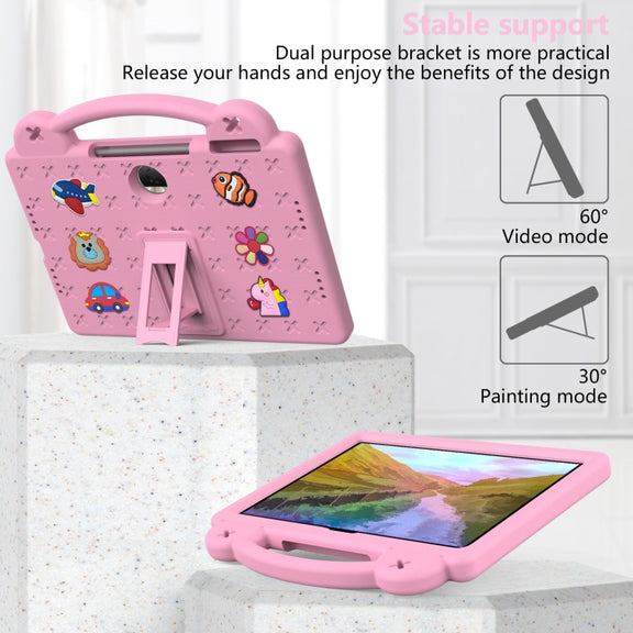 For Honor Pad 9 2023 12.1 Handle Kickstand Children EVA Shockproof Tablet Case(Pink)