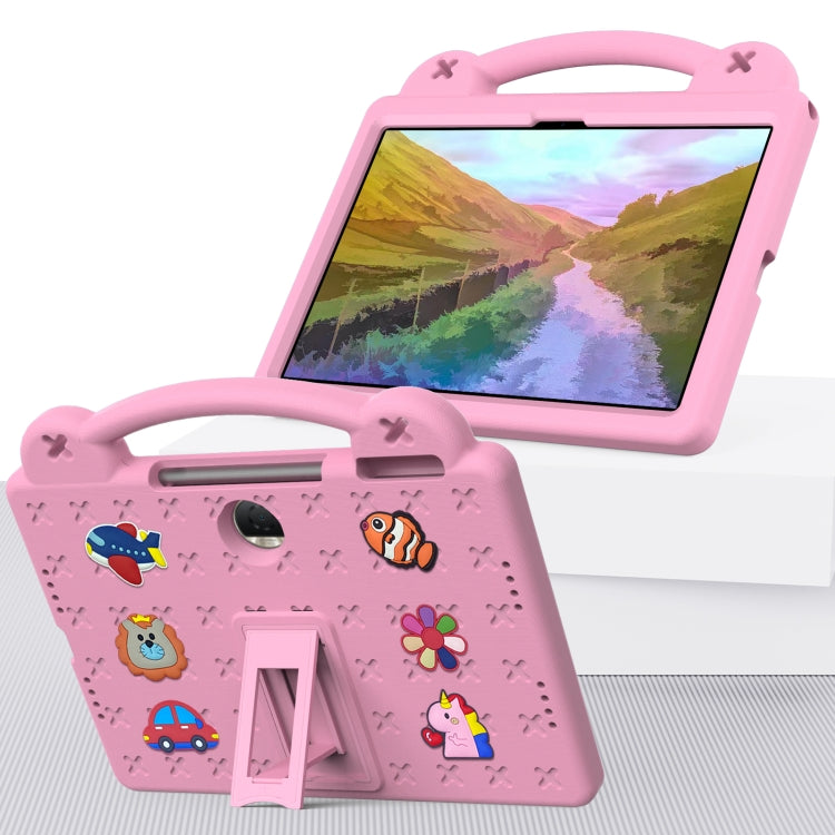 For Honor Pad 9 2023 12.1 Handle Kickstand Children EVA Shockproof Tablet Case(Pink)