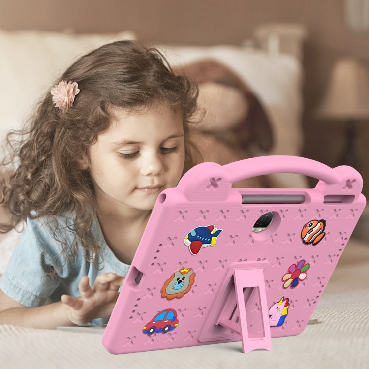 For Honor Pad 9 2023 12.1 Handle Kickstand Children EVA Shockproof Tablet Case(Pink)
