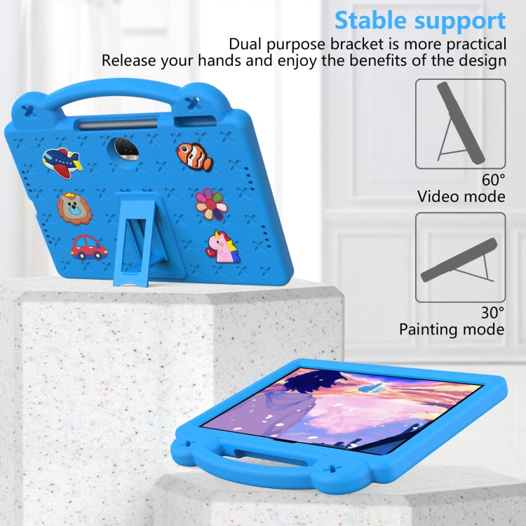 For Honor Pad 9 2023 12.1 Handle Kickstand Children EVA Shockproof Tablet Case(Sky Blue)
