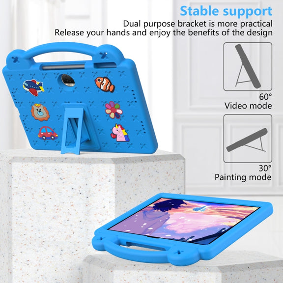For Honor Pad 9 2023 12.1 Handle Kickstand Children EVA Shockproof Tablet Case(Sky Blue)