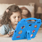 For Honor Pad 9 2023 12.1 Handle Kickstand Children EVA Shockproof Tablet Case(Sky Blue)