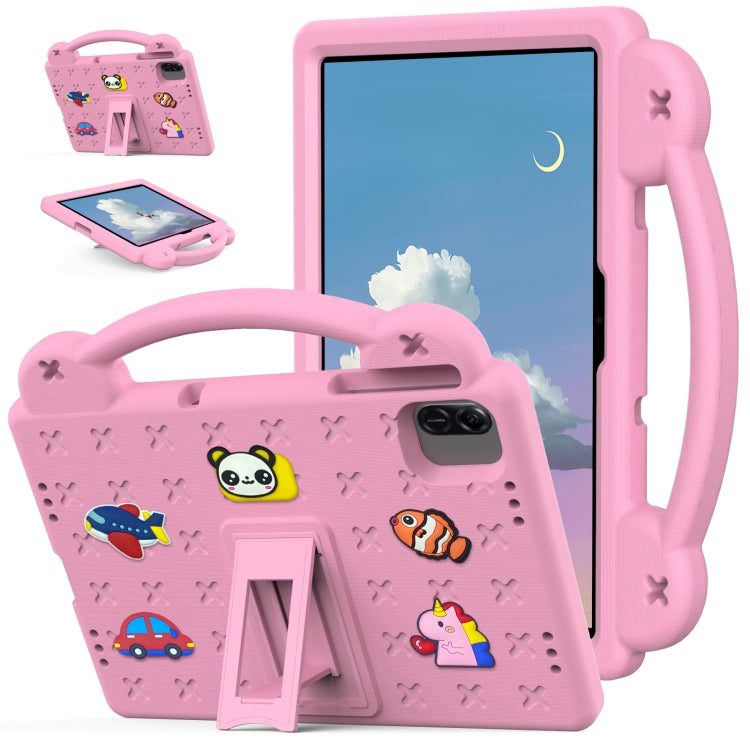 For Honor Pad X8a Handle Kickstand Children EVA Shockproof Tablet Case(Pink)