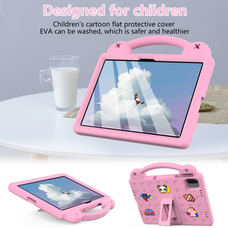 For Honor Pad X8a Handle Kickstand Children EVA Shockproof Tablet Case(Pink)