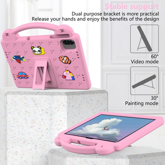 For Honor Pad X8a Handle Kickstand Children EVA Shockproof Tablet Case(Pink)