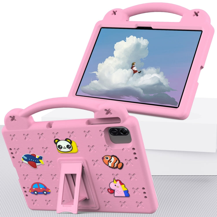 For Honor Pad X8a Handle Kickstand Children EVA Shockproof Tablet Case(Pink)
