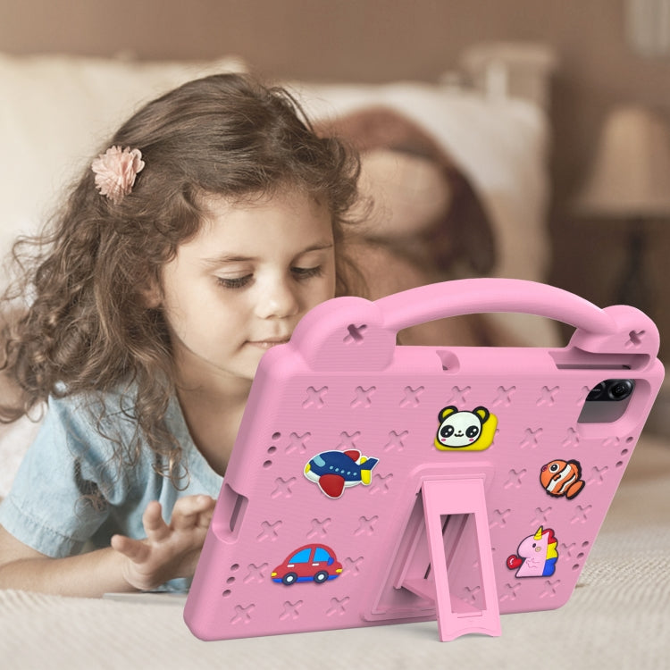 For Honor Pad X8a Handle Kickstand Children EVA Shockproof Tablet Case(Pink)